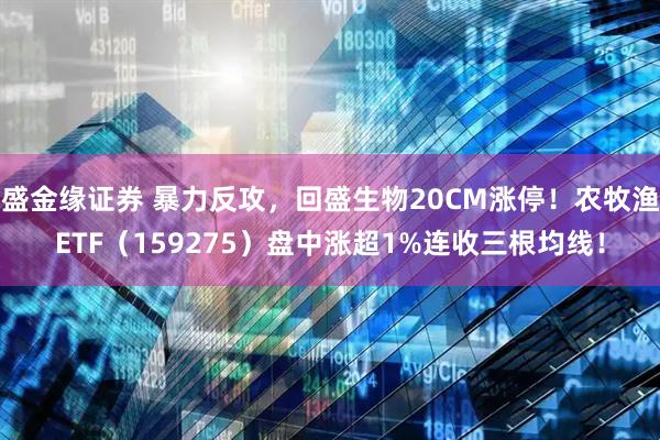 盛金缘证券 暴力反攻，回盛生物20CM涨停！农牧渔ETF（159275）盘中涨超1%连收三根均线！